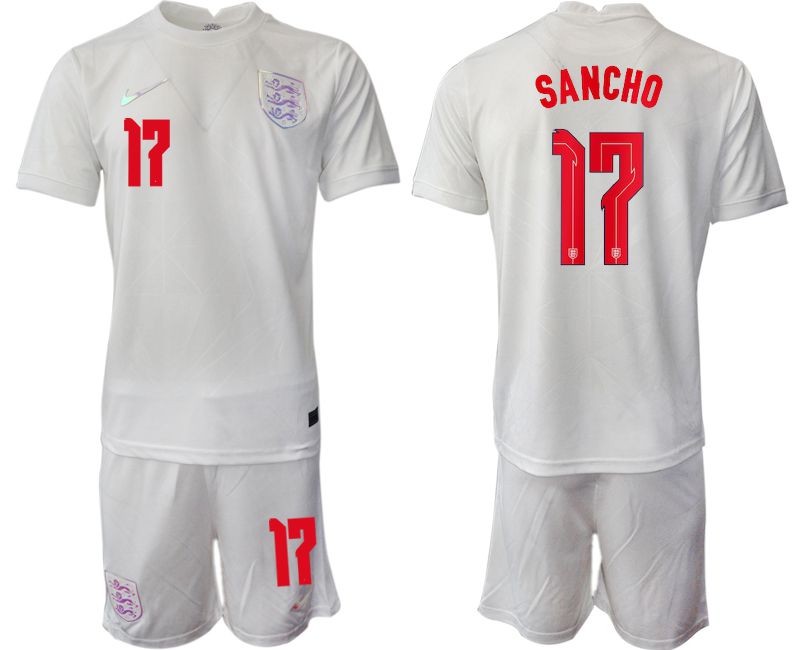 Men 2022 World Cup National Team England home white 17 Soccer Jersey